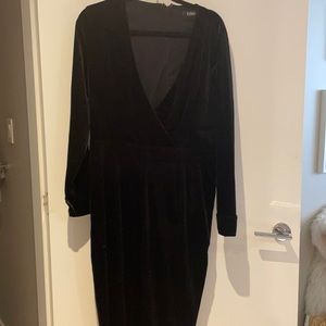 Icone (Simons) black velvet jumpsuit size XL